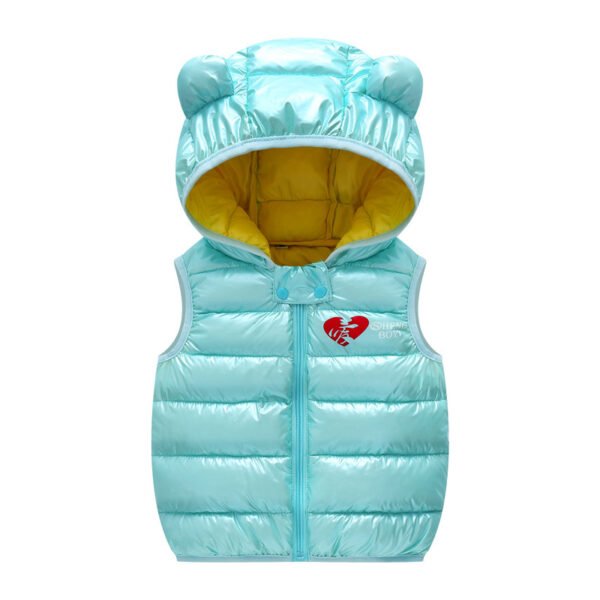 Children Warm Down Vest Autumn Baby Boys Girls Sleeveless Waistcoat Kids Outerwear Vests Children Hooded Jackets - Image 5