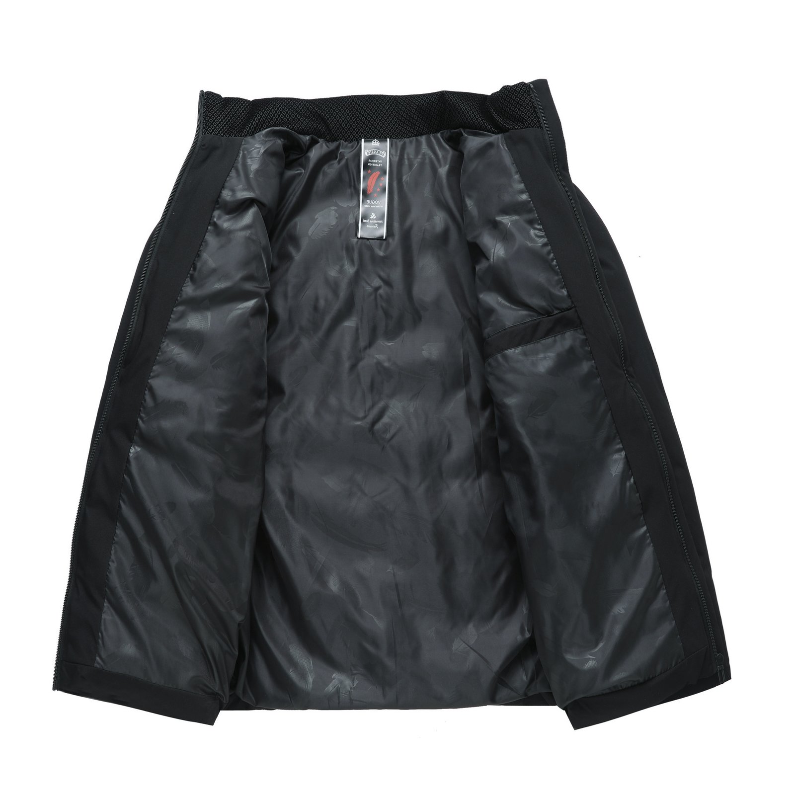 Zippered Collar Silky Cotton-padded Jacket - Image 4