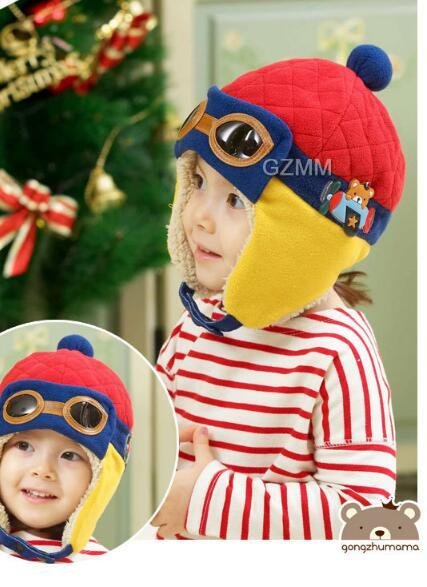 Baby Aviator Winter Cap with Plush Goggles - Image 5
