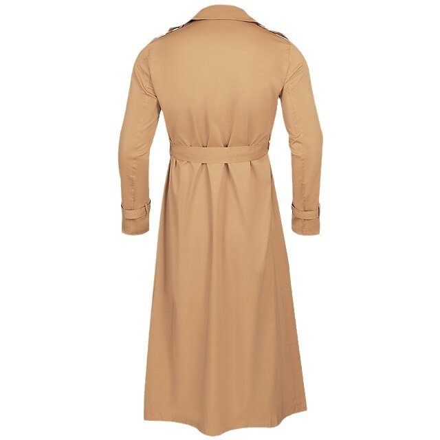 Long Trench Large Double Breasted Belt Coat - Image 4