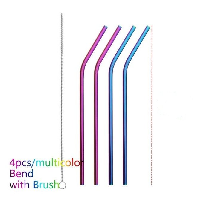 Colourful Reusable Stainless Steel Straws - Image 4