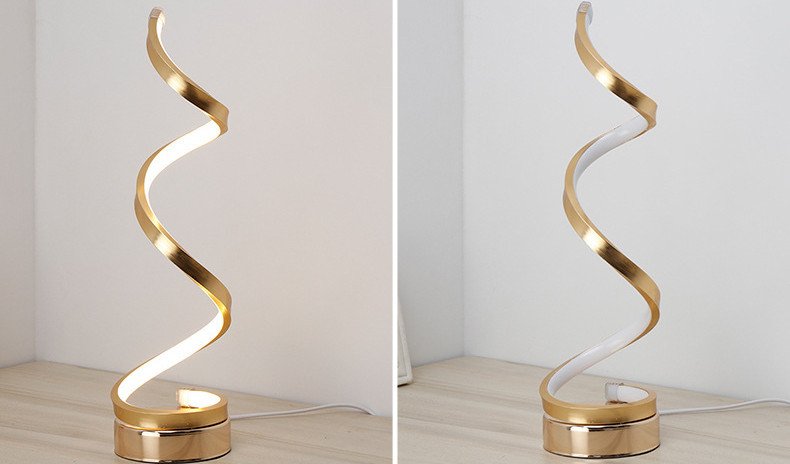 HQ Modern Spiral LED Table Lamp with Remote - Image 5