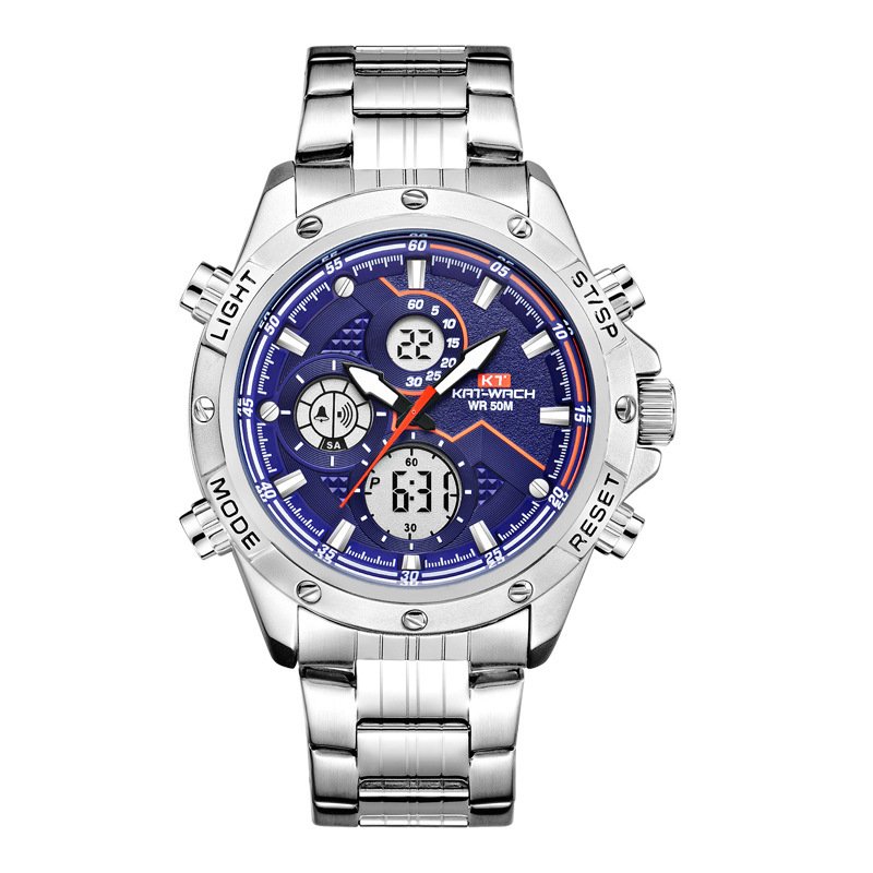 Waterproof LED Smart Watch with Steel Band - Image 2