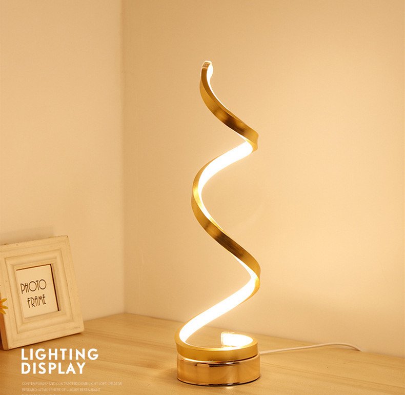 HQ Modern Spiral LED Table Lamp with Remote - Image 3