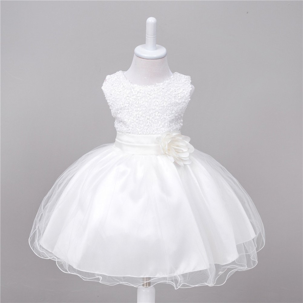 Girl Sequin Flower Wedding Princess Dress - Image 10