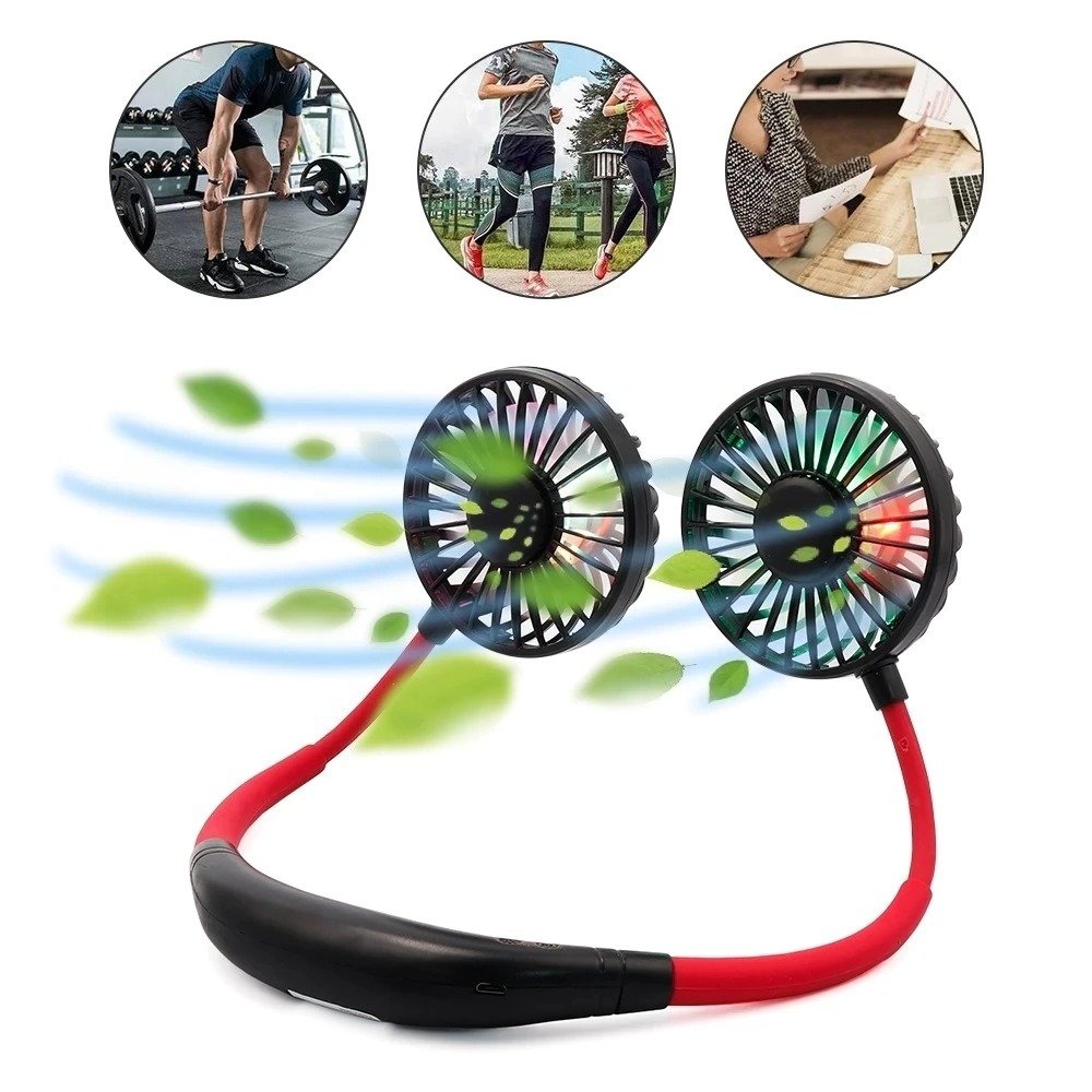 Mini USB Neck Fan with Dual Air Coolers