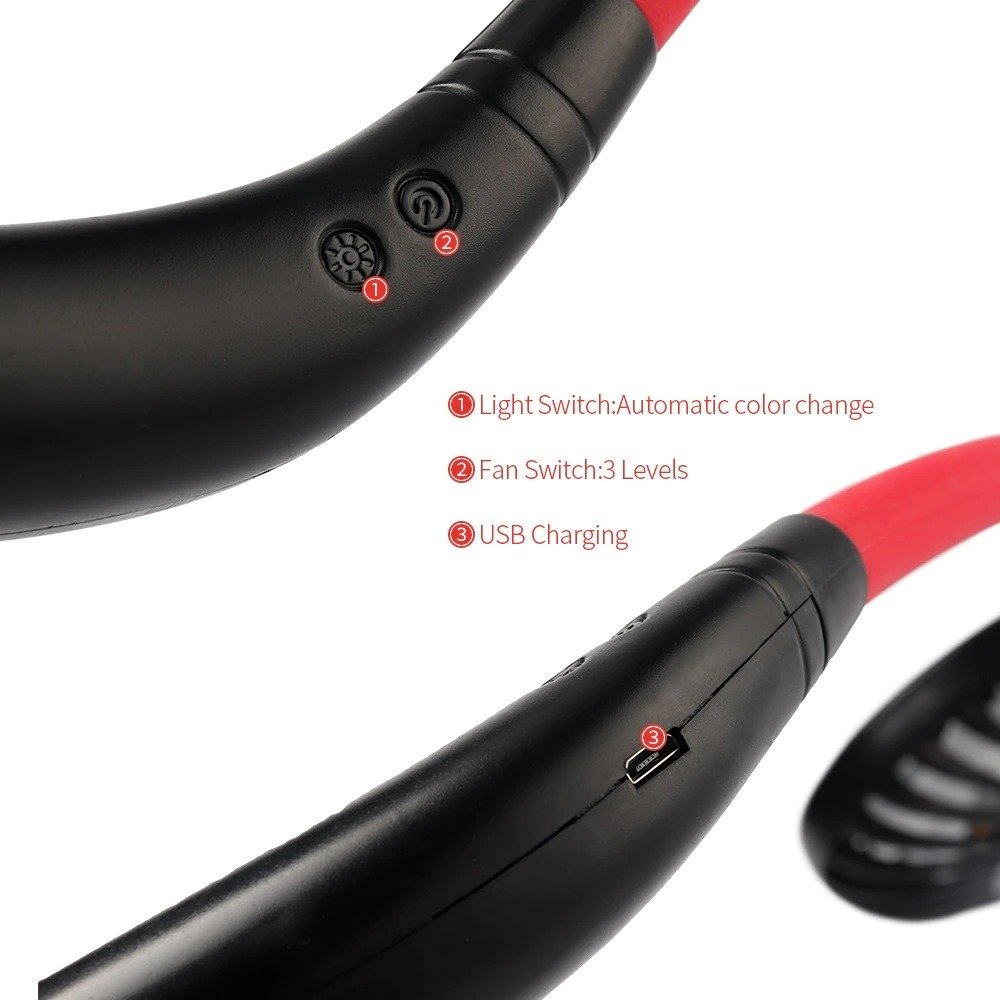 Mini USB Neck Fan with Dual Air Coolers - Image 4