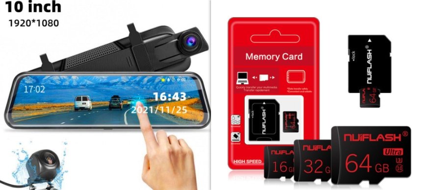 Front & Rear Dual Recording Mirror Dash Cam - Image 4
