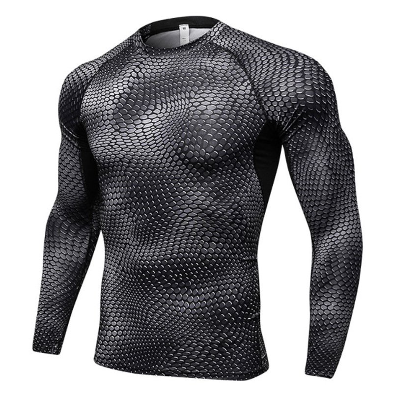Men's Tight 3D Long Sleeve Training T-shirt - Image 4