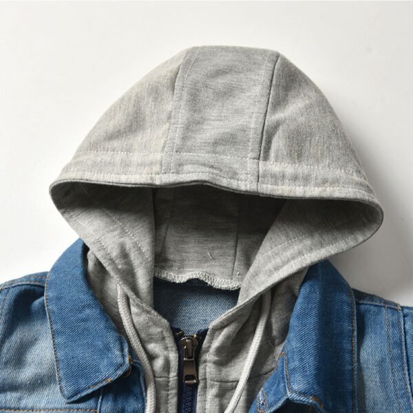 Children's Denim Jacket,  Hooded Fashion Casual Top - Image 5