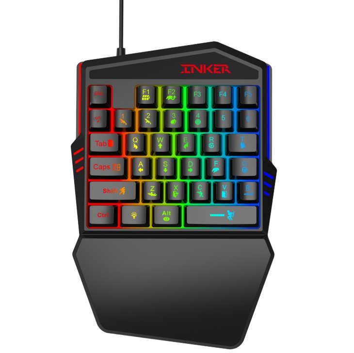 Gaming Mouse set with one hand Keyboard - Image 2