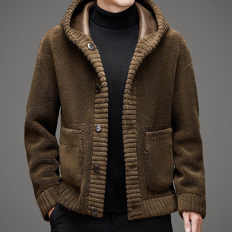 Fur-integrated Double-sided Hooded Jacket - Image 7
