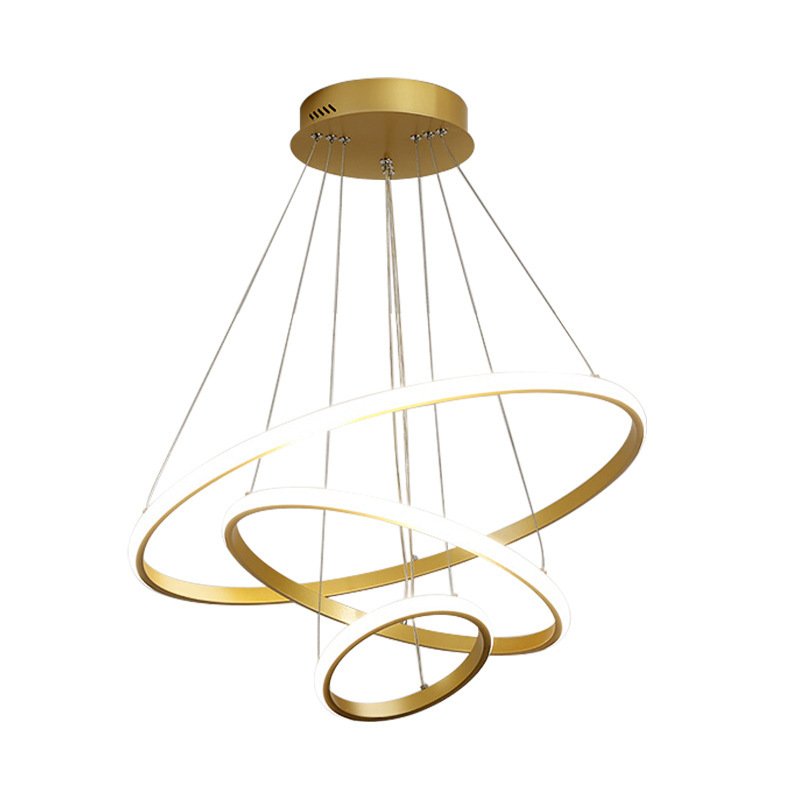 Ring Design Gold Ceiling Light Chandelier - Image 6