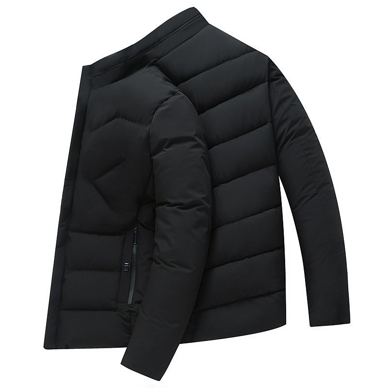 Zippered Collar Silky Cotton-padded Jacket - Image 6
