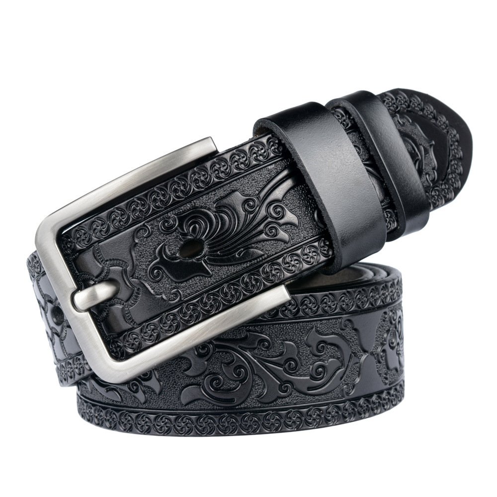 Men's Carved Craft Fashioned Leather Belt - Image 7