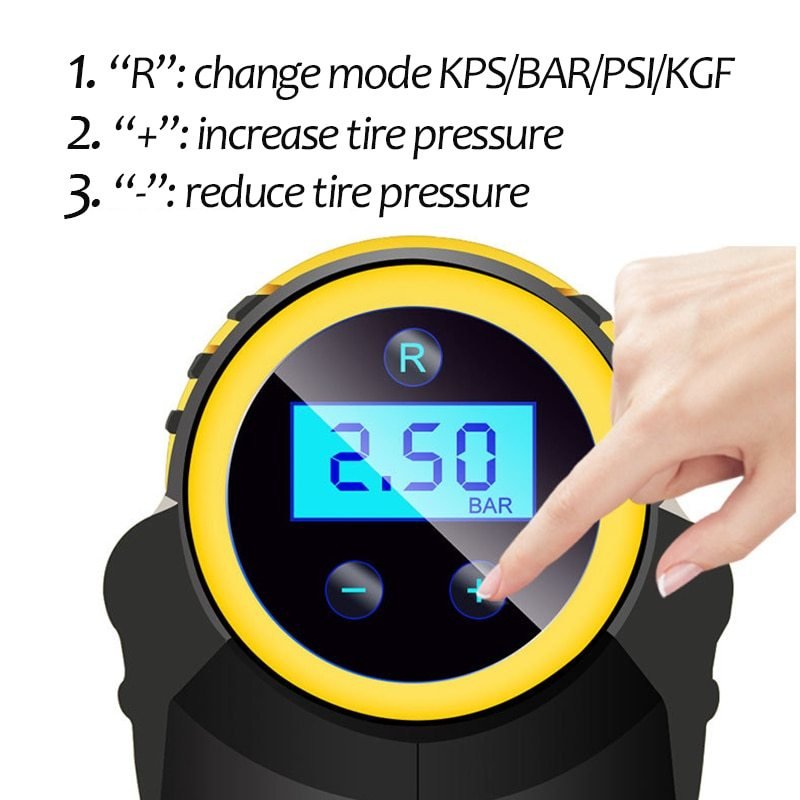 Automatic Smart LED Car Air Compressor Pump - Image 2
