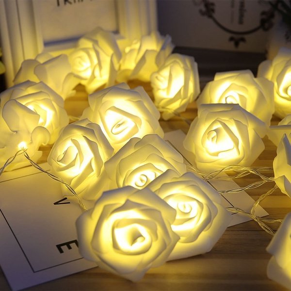 Romantic Rose String Lights Battery Powered
