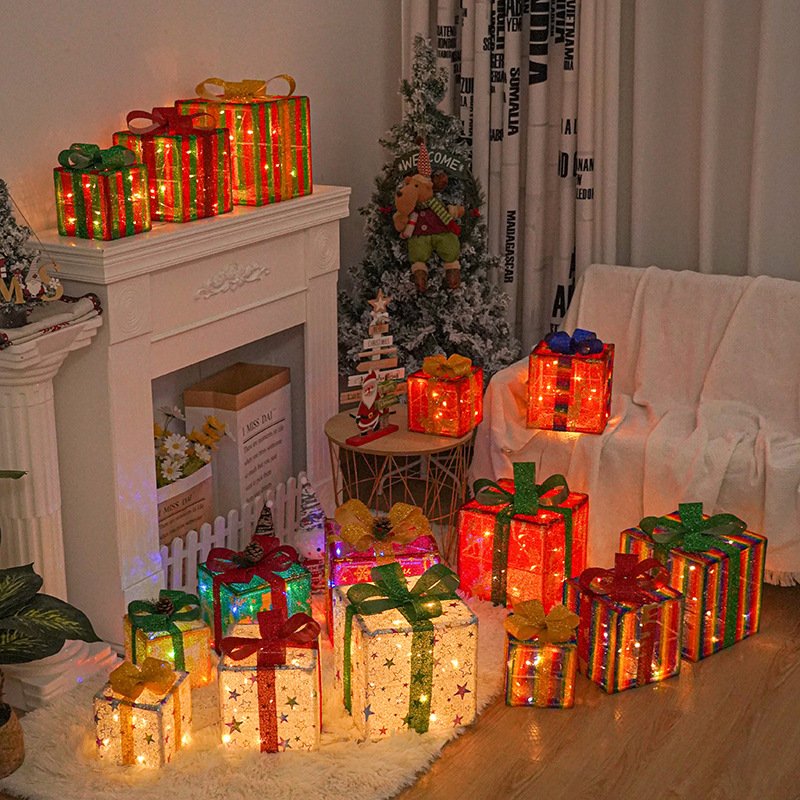 Lighted Christmas Gift Boxes for Yard Décor - Image 4