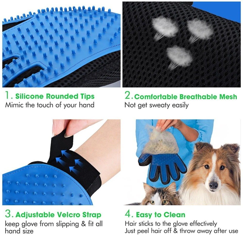 Cats and Dogs Hair Care Pet Grooming Glove - Image 3