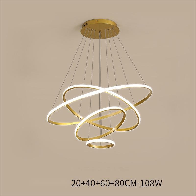 Ring Design Gold Ceiling Light Chandelier - Image 4