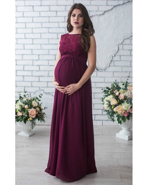 Comfortable & Elegant Lace Maternity Dress - Image 3