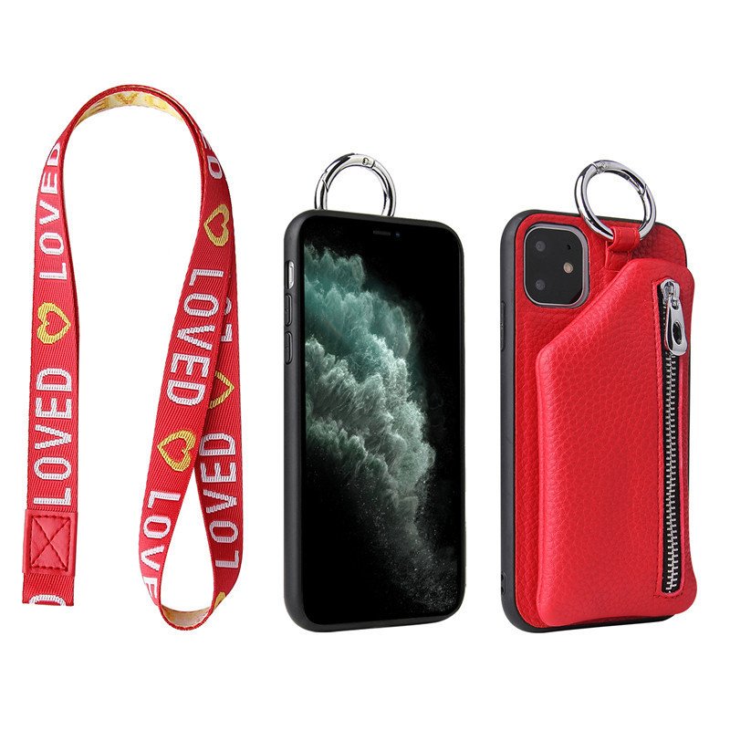 PU Leather Strap Case Phone Wallet Cover - Image 5