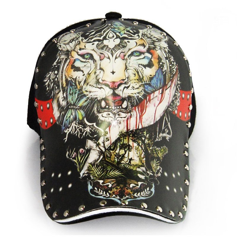 Baseball Cap Skull Rose Printed Adjustable - Image 10