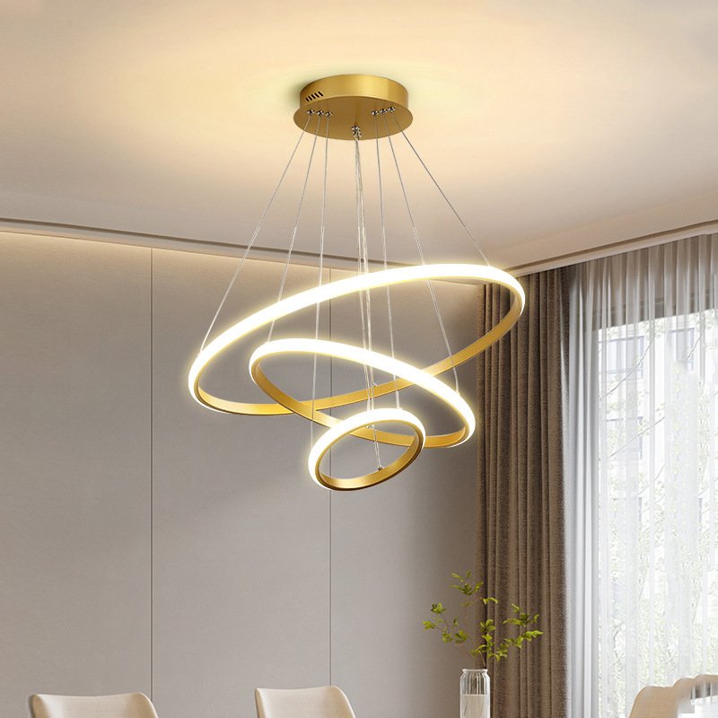 Ring Design Gold Ceiling Light Chandelier