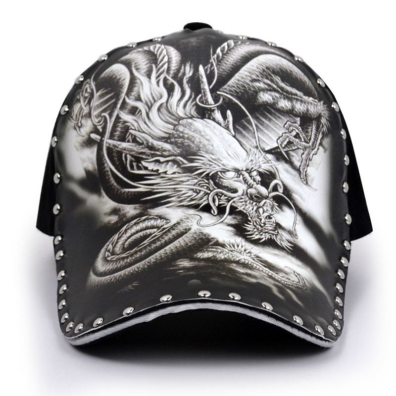Baseball Cap Skull Rose Printed Adjustable - Image 3