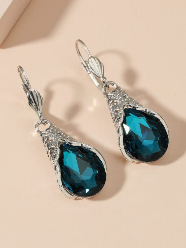 Water Drop Ear Buckle Atmospheric Retro Water Drop Earring Ear Jewelry