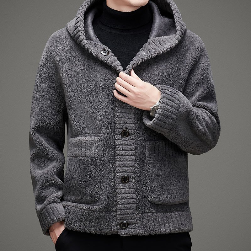 Fur-integrated Double-sided Hooded Jacket - Image 4