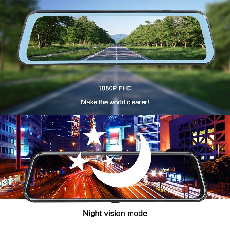 Front & Rear Dual Recording Mirror Dash Cam - Image 5