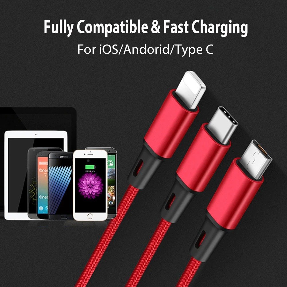 3 in 1 USB Cable for iPhone and Android Use - Image 5
