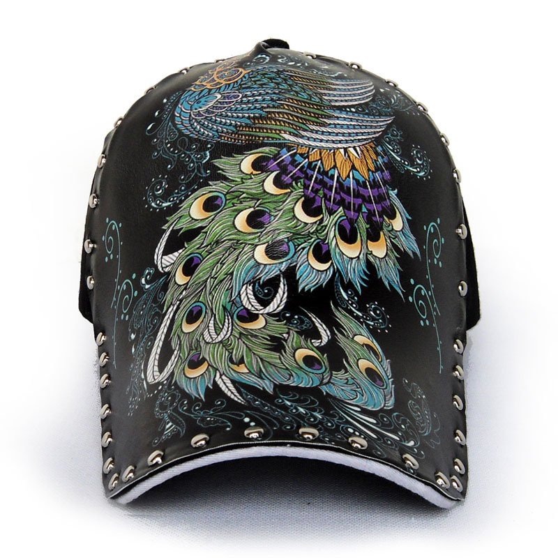 Baseball Cap Skull Rose Printed Adjustable - Image 8