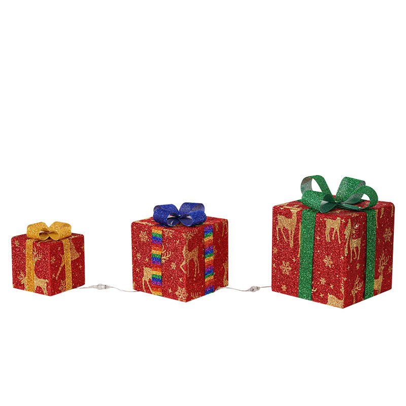 Lighted Christmas Gift Boxes for Yard Décor - Image 2