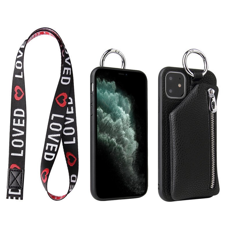 PU Leather Strap Case Phone Wallet Cover - Image 4