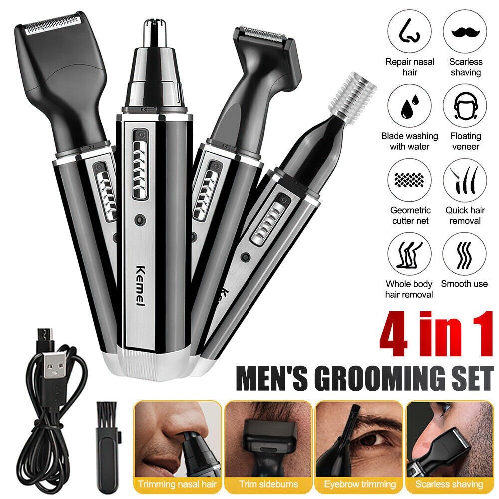 4in1 Electric Beard & Nose Hair Trimmer Kit - Image 4