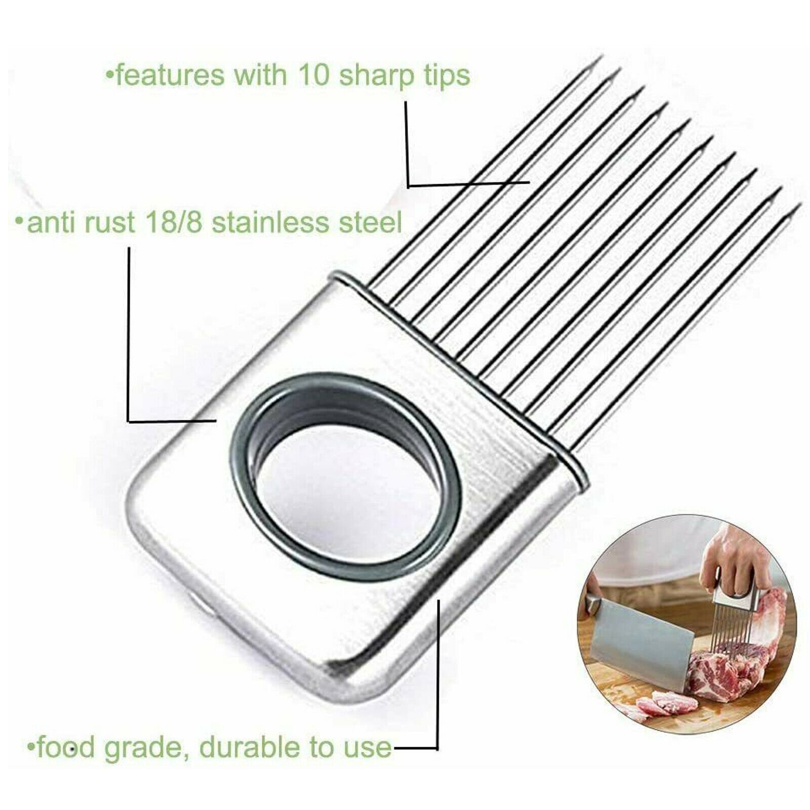 Steel Onion Holder Slicer Tool - Tenderizer - Image 8