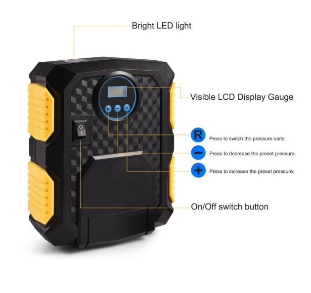 Tire Inflator - Car Portable Air Compressor - Image 2