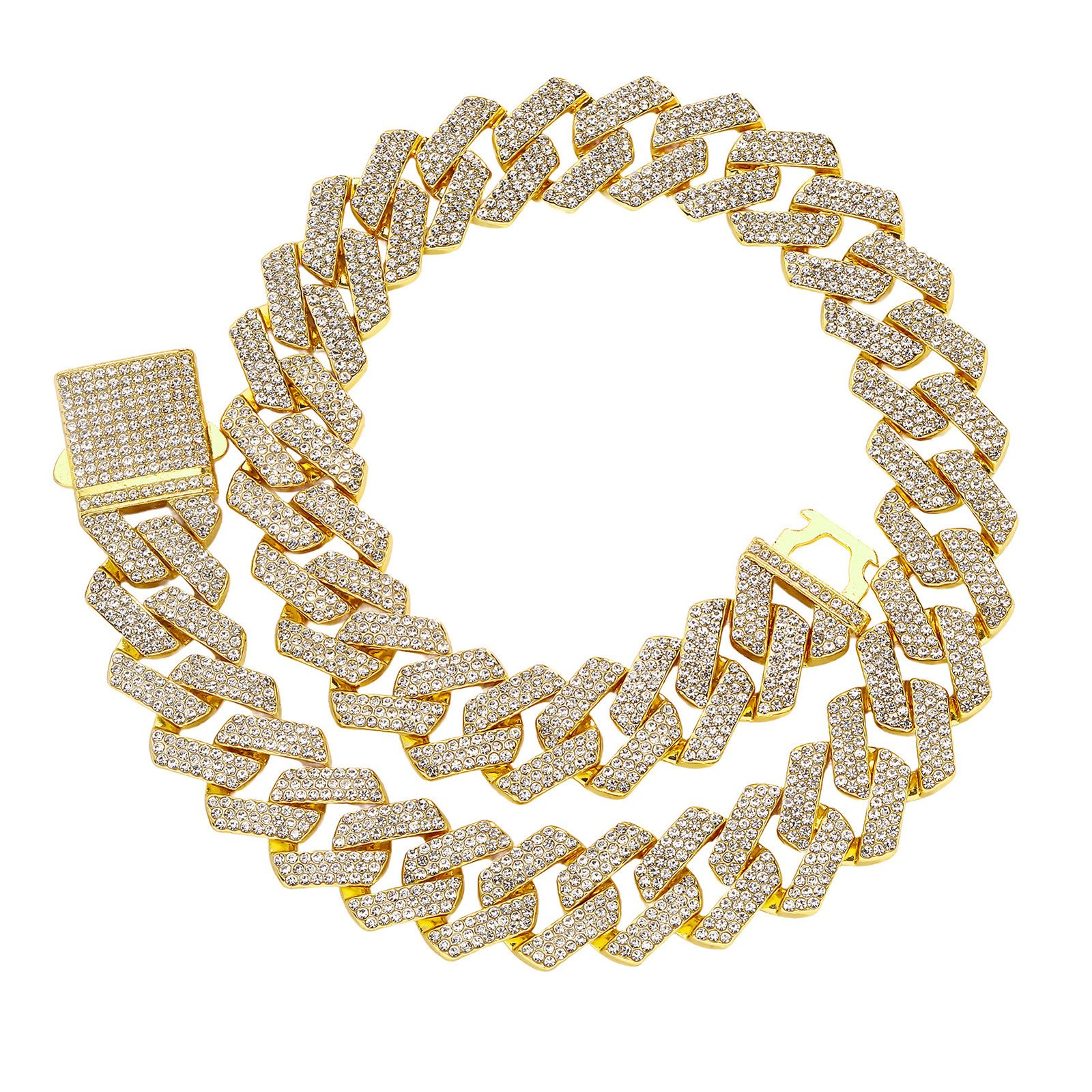20mm Diamond Cuban-Link Hip-Hop Necklace - Image 3