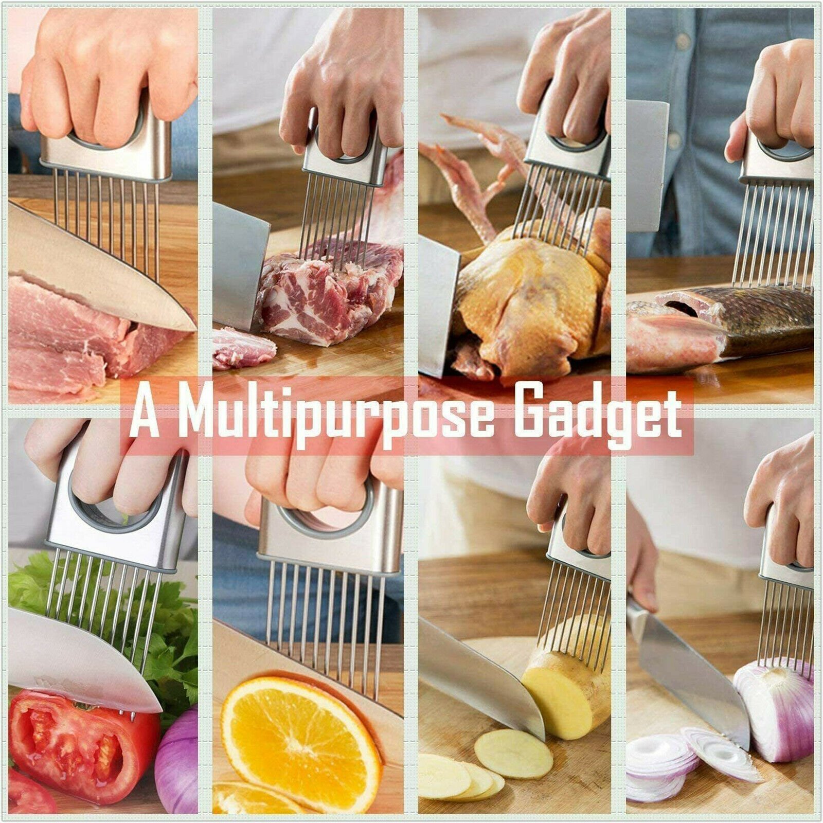 Steel Onion Holder Slicer Tool - Tenderizer - Image 5