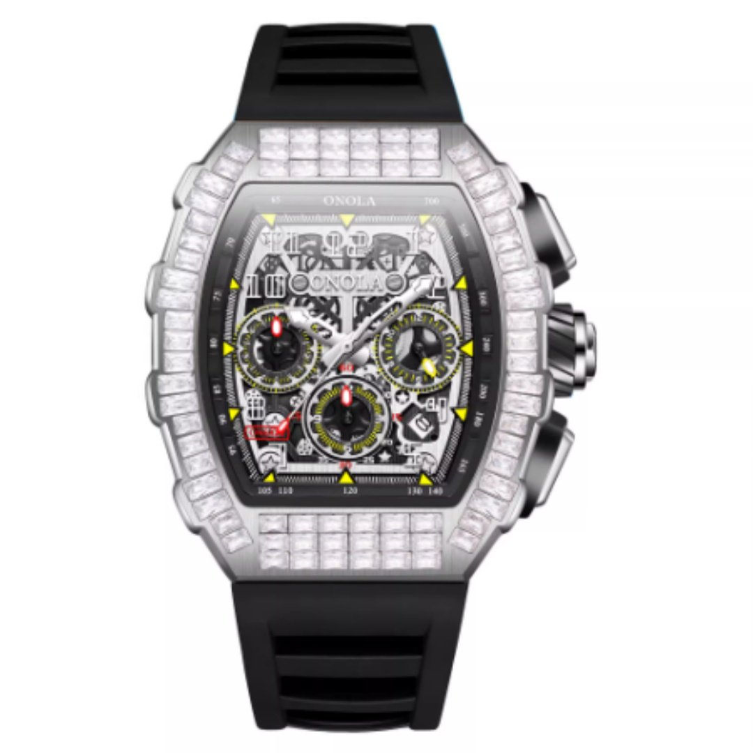 Men's Luxury w/ Diamond Star Pattern Watch - Image 3