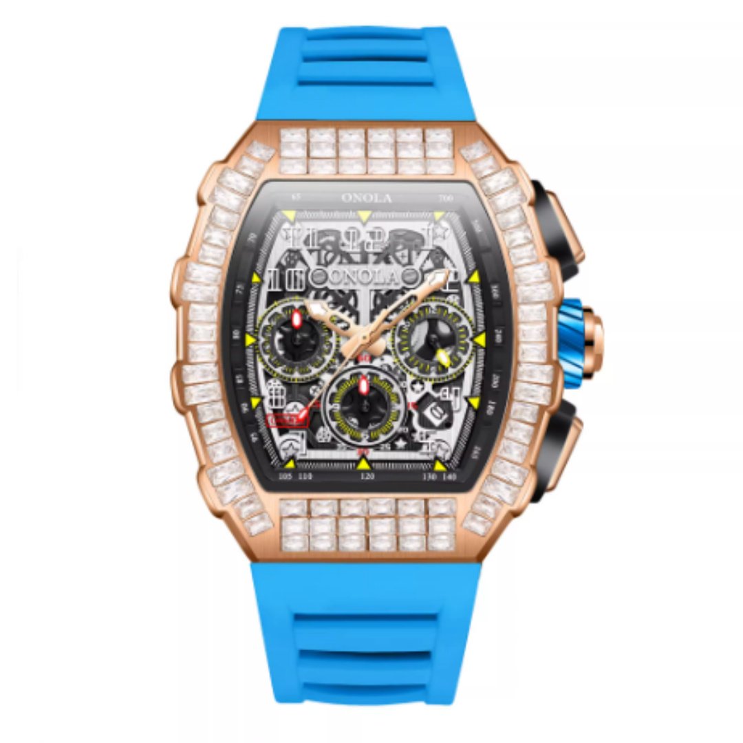 Men's Luxury w/ Diamond Star Pattern Watch - Image 4