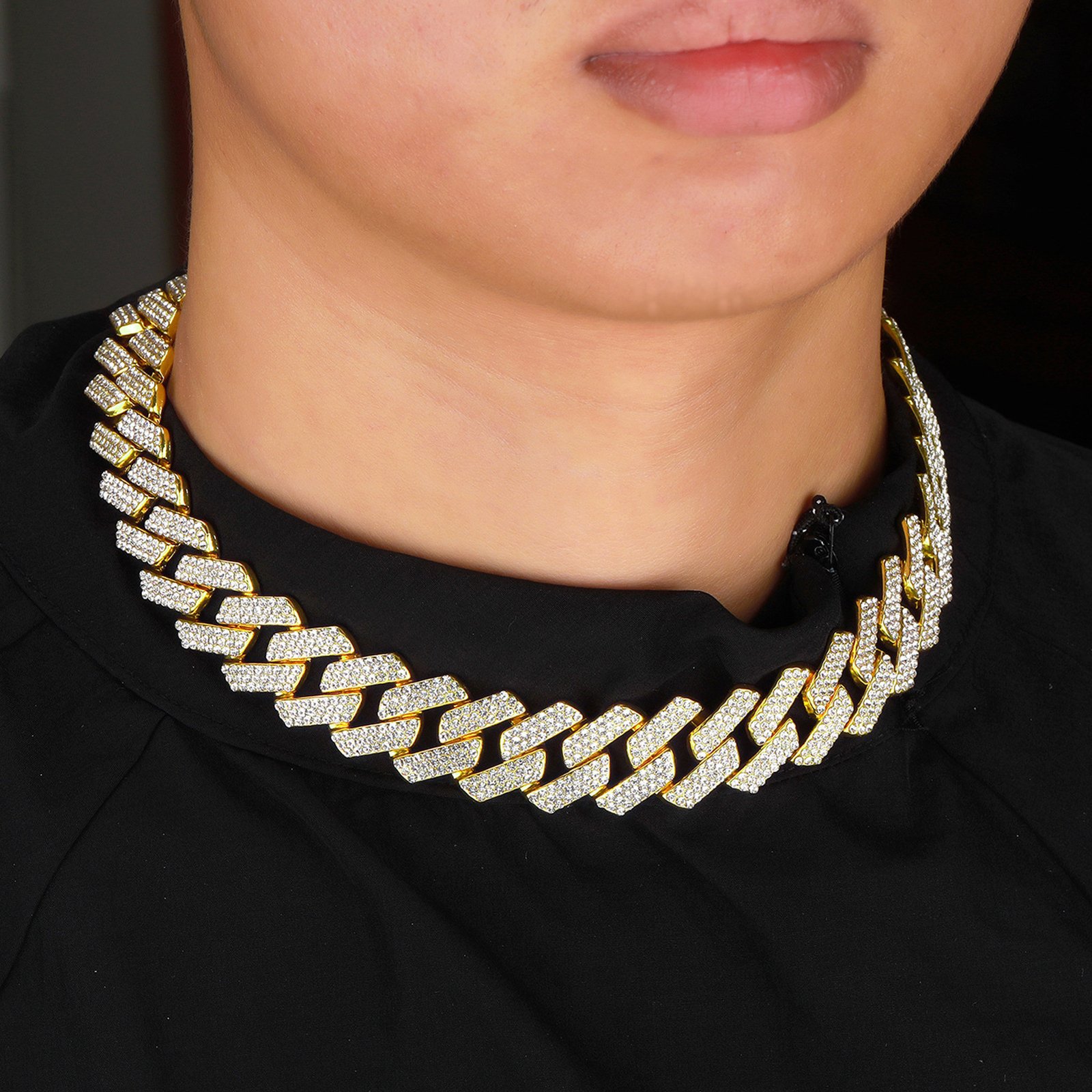 20mm Diamond Cuban-Link Hip-Hop Necklace - Image 7