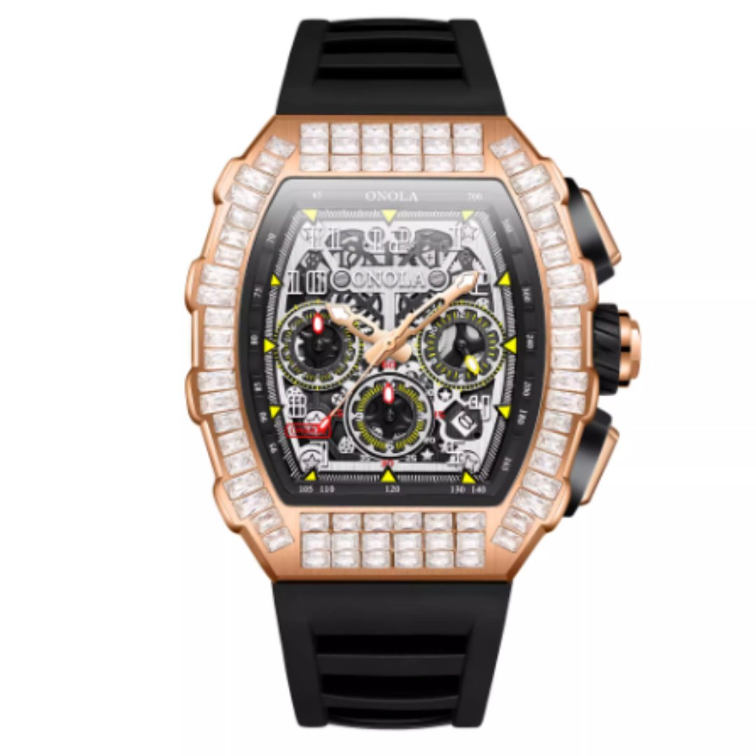 Men's Luxury w/ Diamond Star Pattern Watch - Image 6