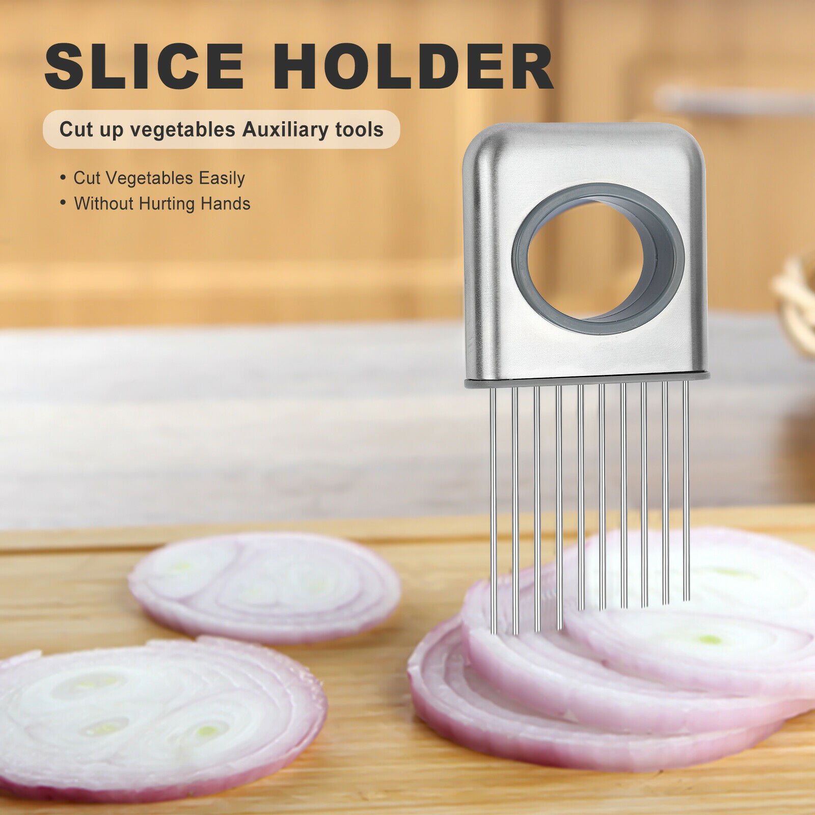 Steel Onion Holder Slicer Tool - Tenderizer - Image 4