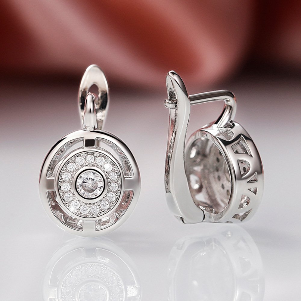 Women's Fashion Round Rhinestones Earrings - Image 6